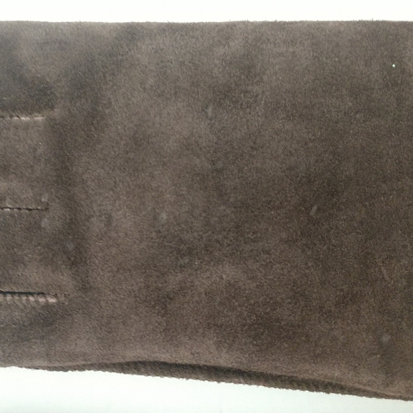 New Leather Winter Gloves with Sherpa Lining Large - Picture 3 of 4